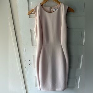 Calvin Klein Soft Pink Sleeveless Sheath Mini Dress